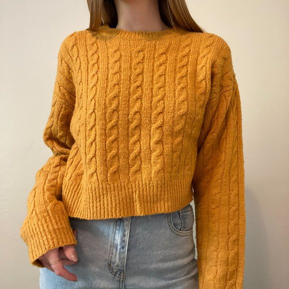 Mustard Yellow Knit Sweater - Picture 2 of 3